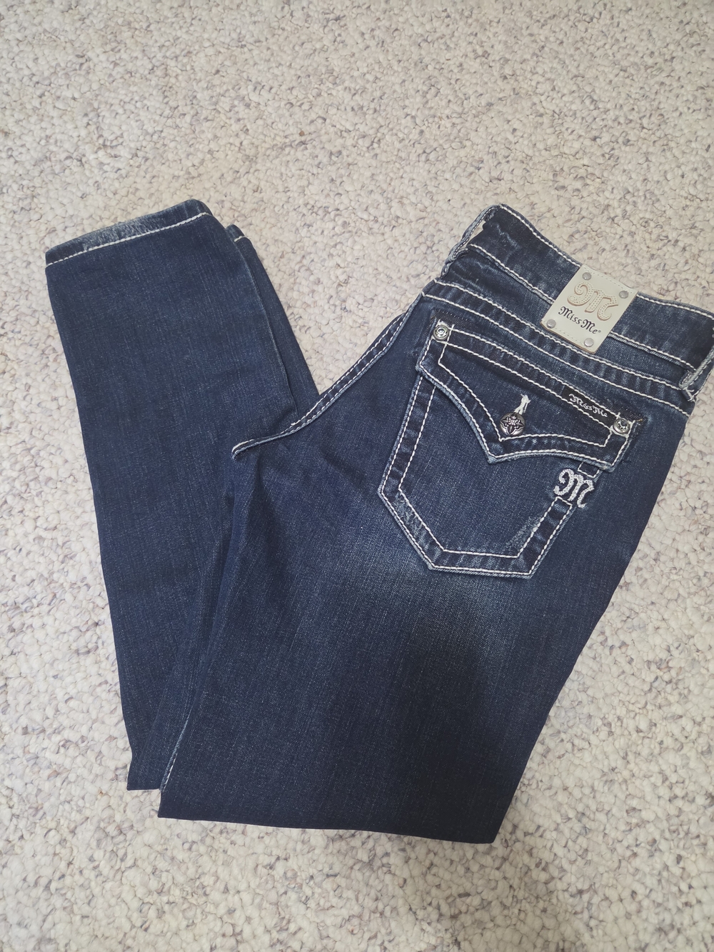 Miss Me Women's Dark Blue Stretch Denim Jeans